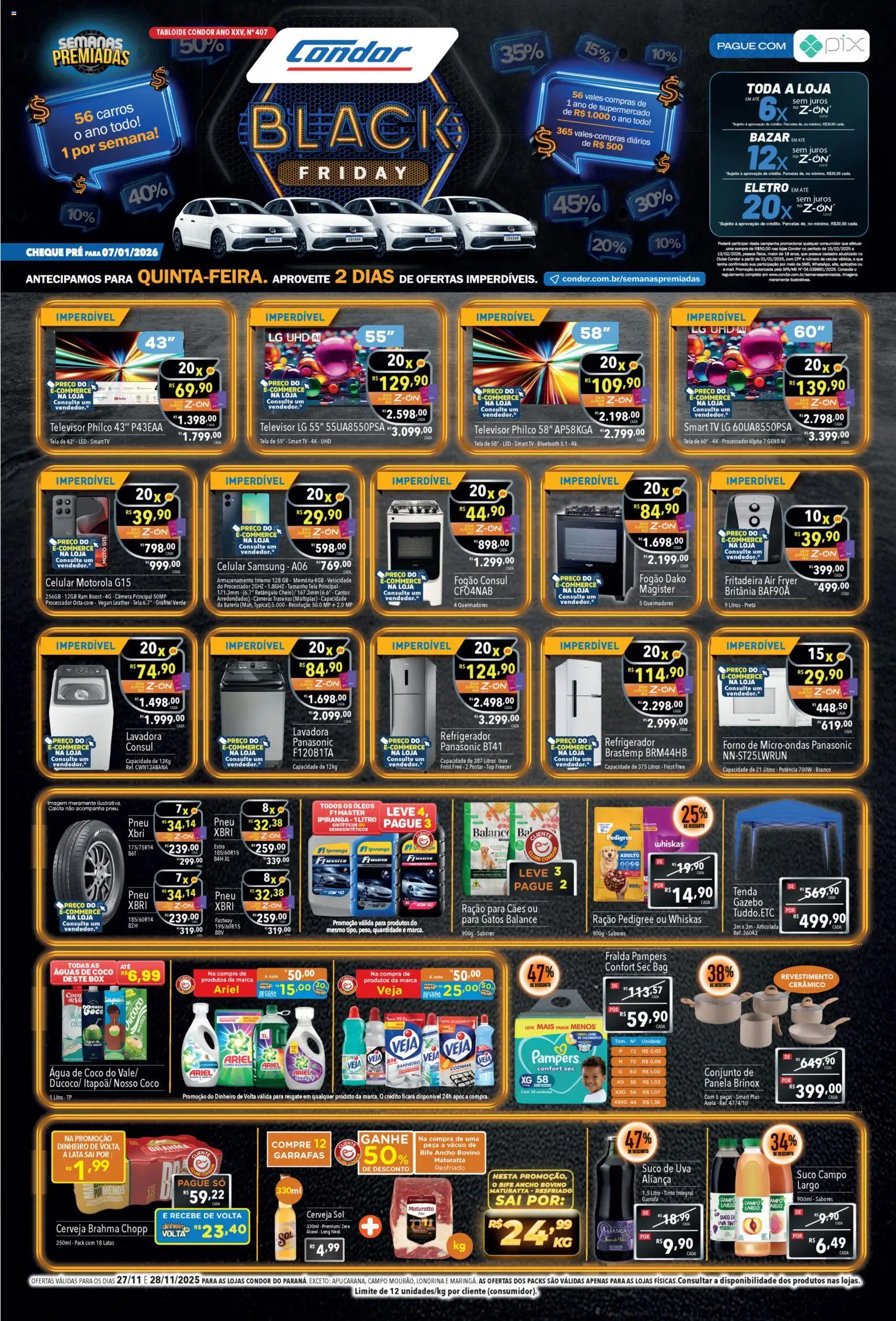 Pré-Visualização do folheto "Black Friday" da loja Supermercados Condor válido a partir de 27/11/2025