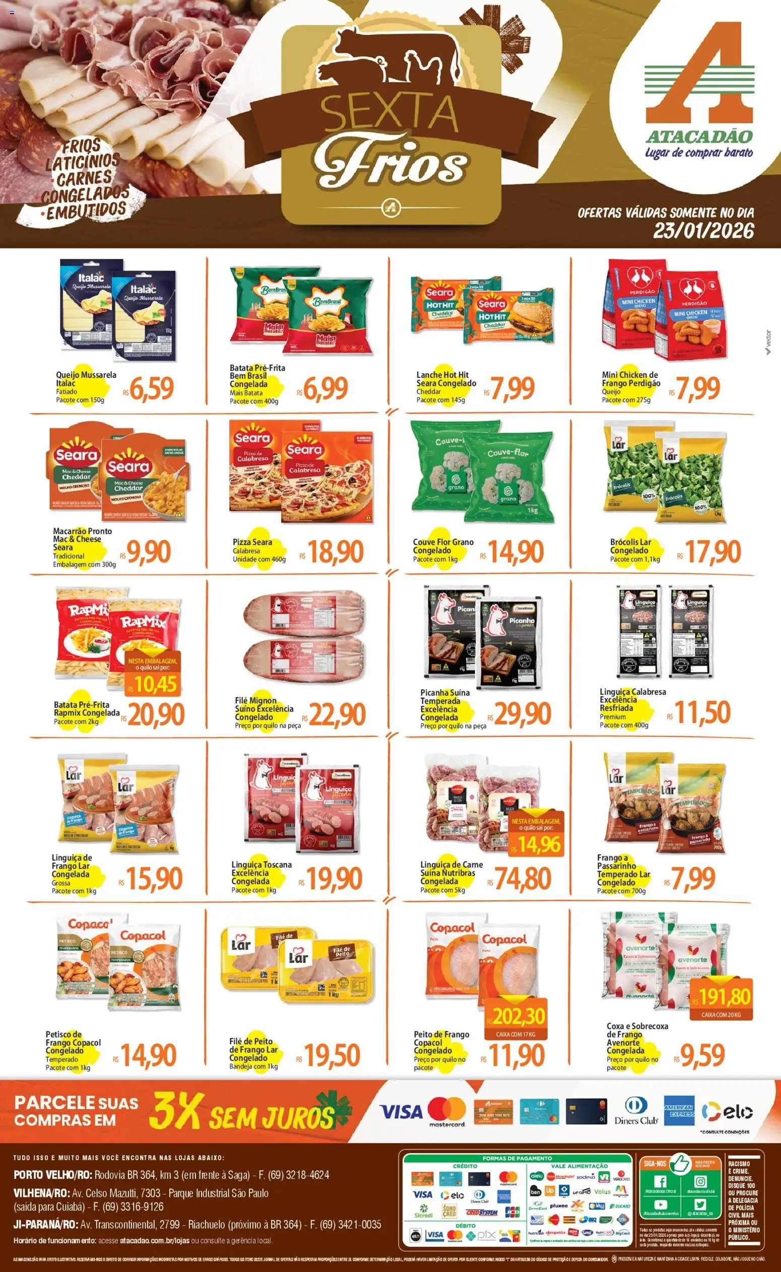 Pré-Visualização do folheto "Ofertas - RO" da loja Atacadão válido a partir de 23/01/2026