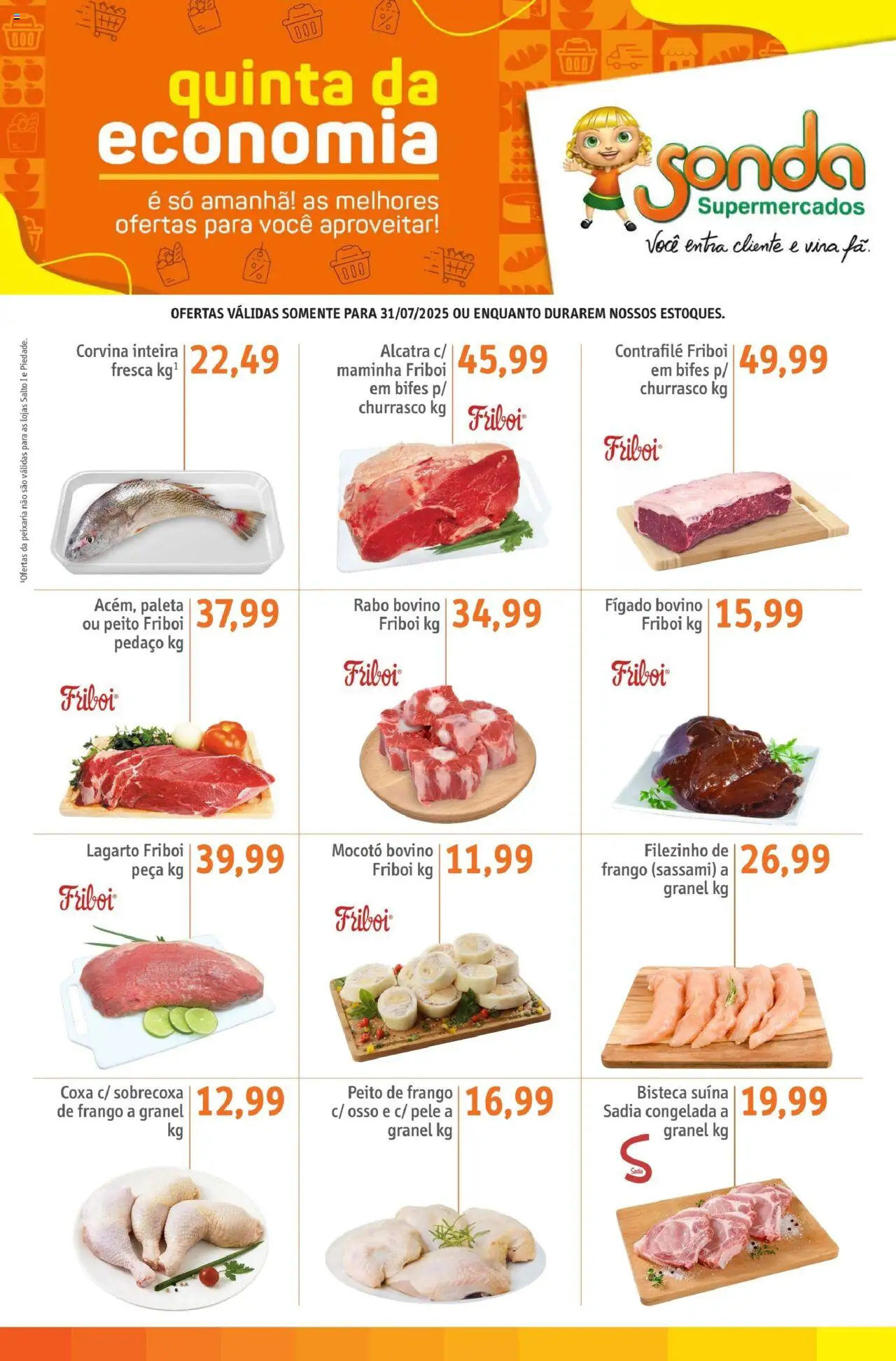 Sonda folheto "Ofertas Quinta da Economia" válido a partir de 31/07/2025 - número de página 1