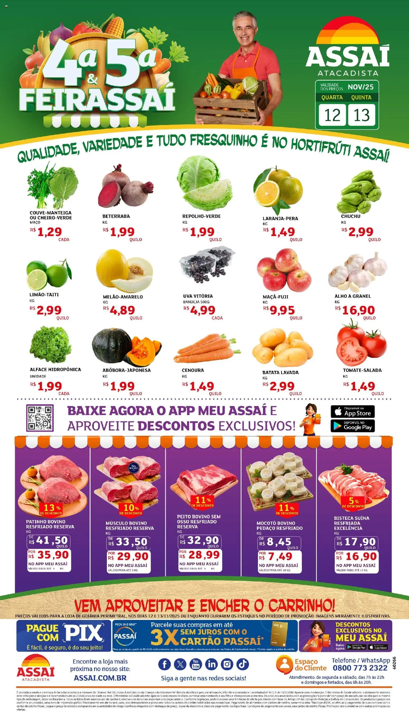 Pré-Visualização do folheto "Encarte - GO" da loja Assaí Atacadista válido a partir de 12/11/2025