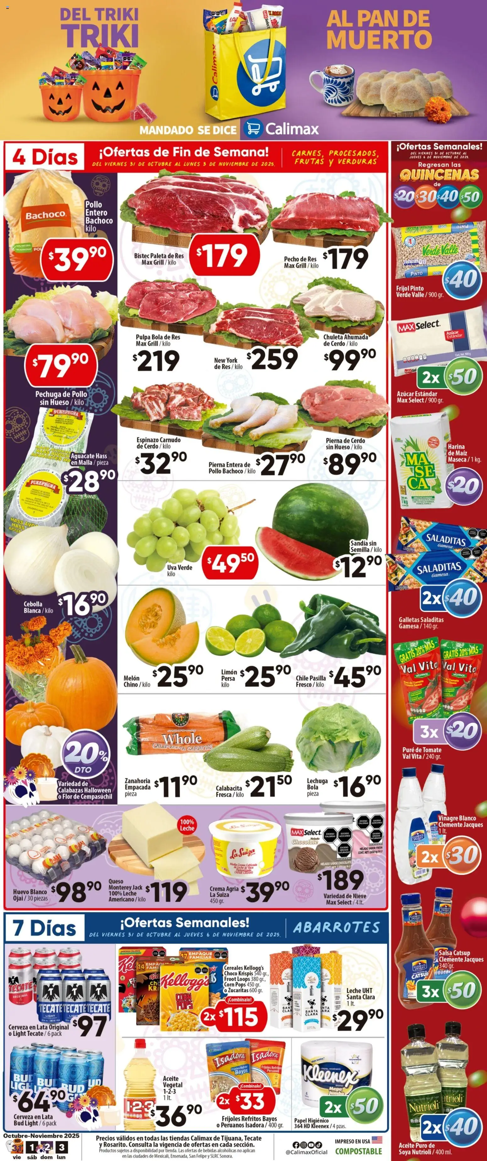 Vista previa las ofertas de la tienda Calimax - Folleto Rosarito desde el 31/10/2025 