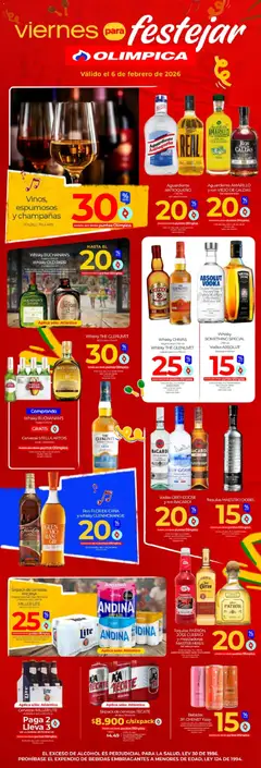  Vista previa del prospecto Viernes para festejar del almacen Olímpica válida del 06/02/2026 al 06/02/2026