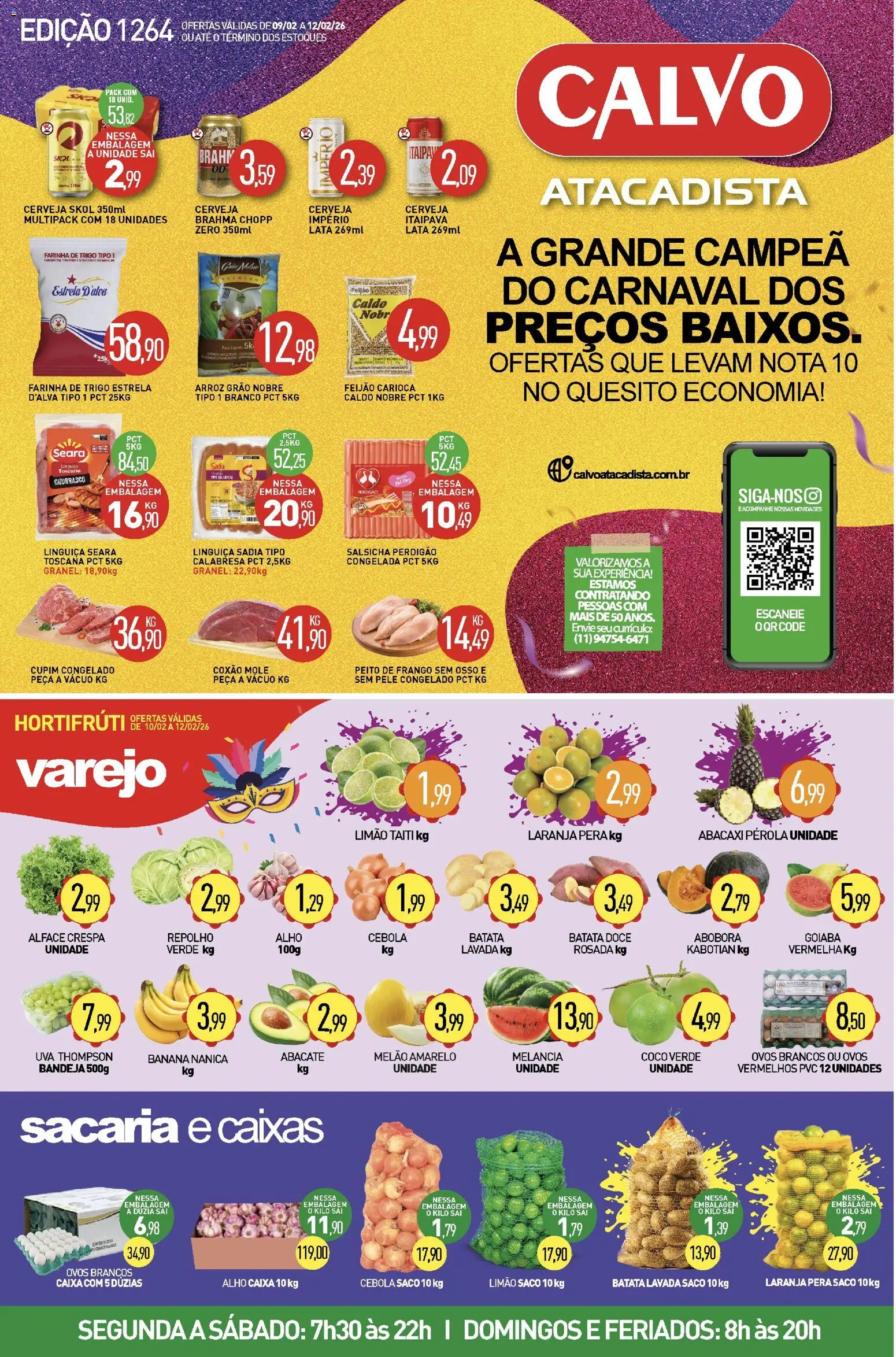 Pré-Visualização do folheto "Ofertas da semana" da loja Calvo Atacadista válido a partir de 09/02/2026