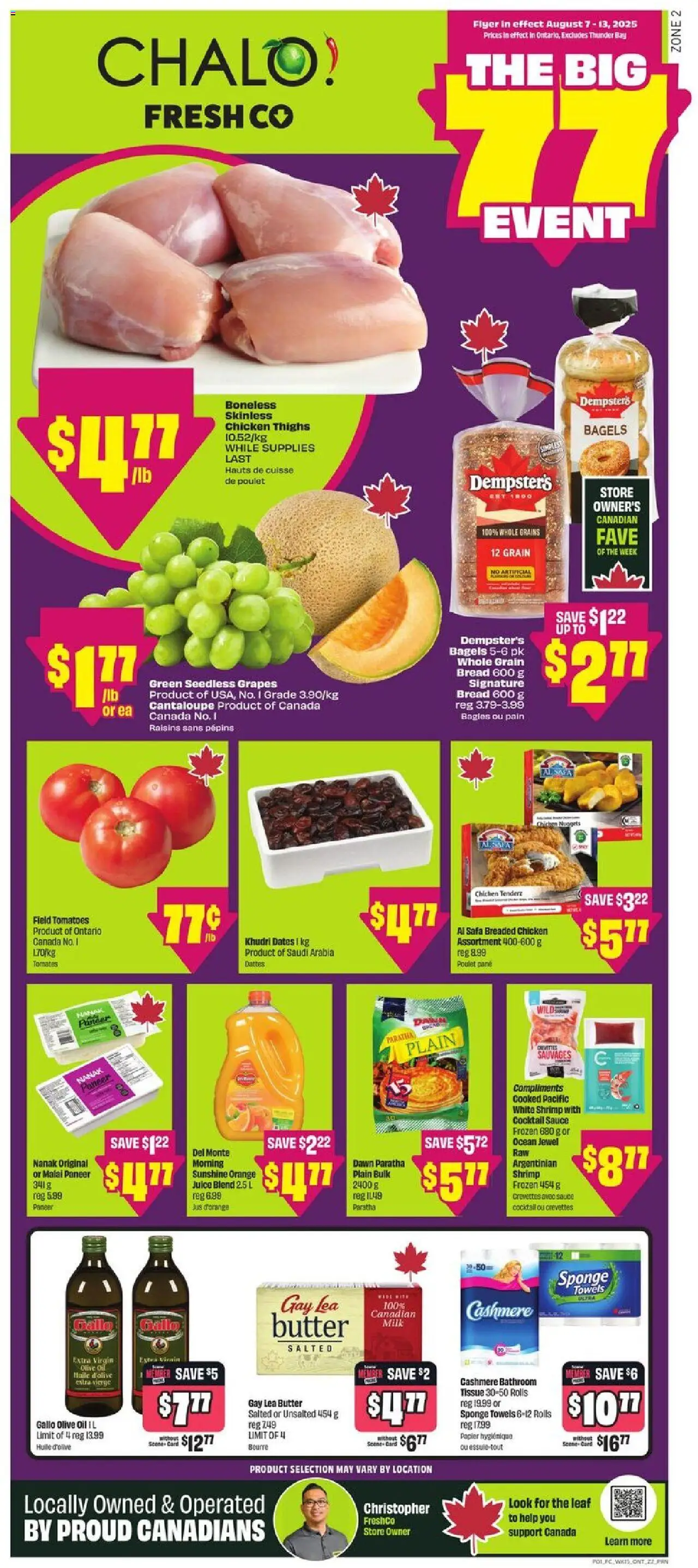 FreshCo flyer valid from Aug 07, 2025 - page number 1