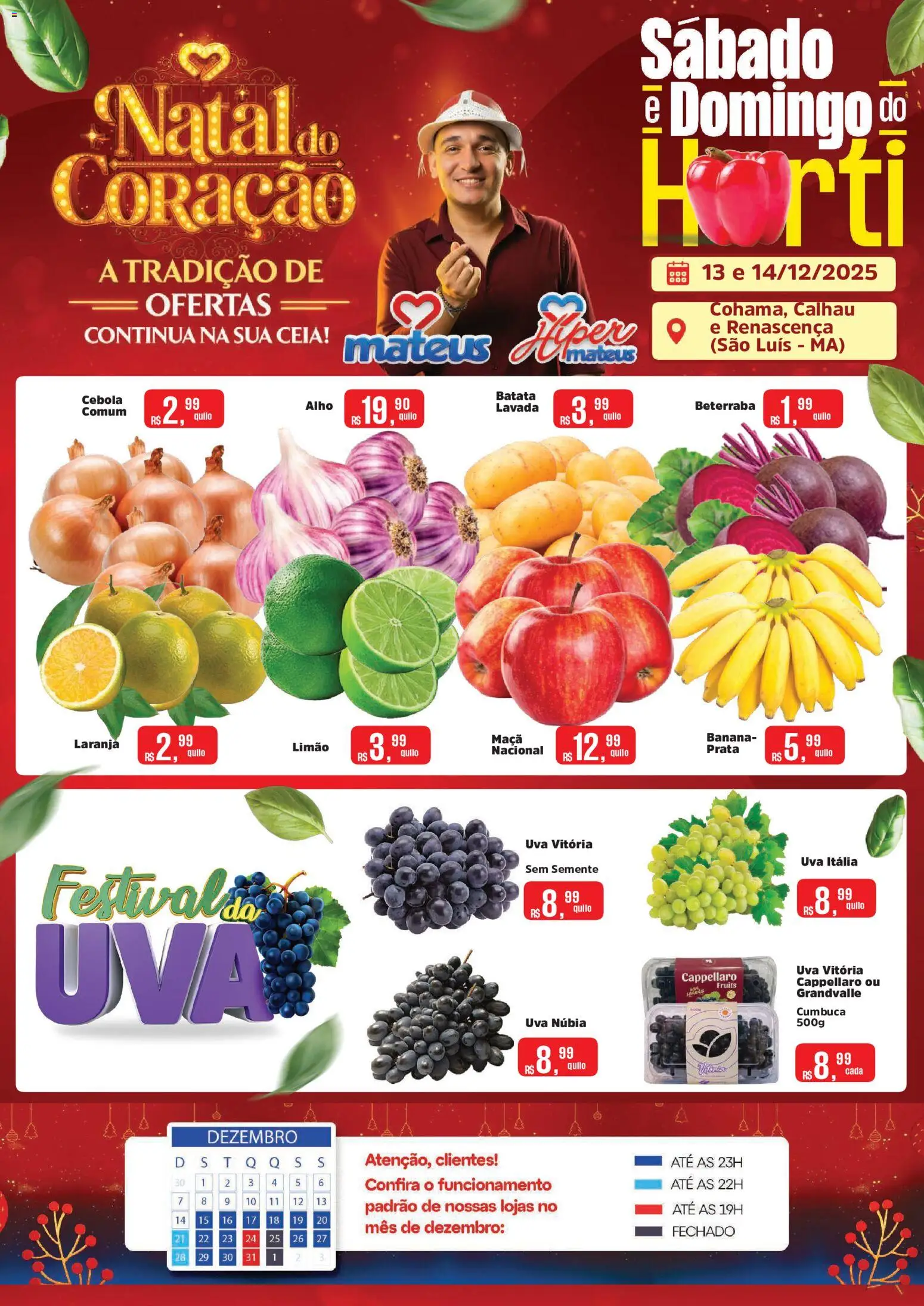 Pré-Visualização do folheto "Ofertas Hortifruti" da loja Mateus válido a partir de 13/12/2025
