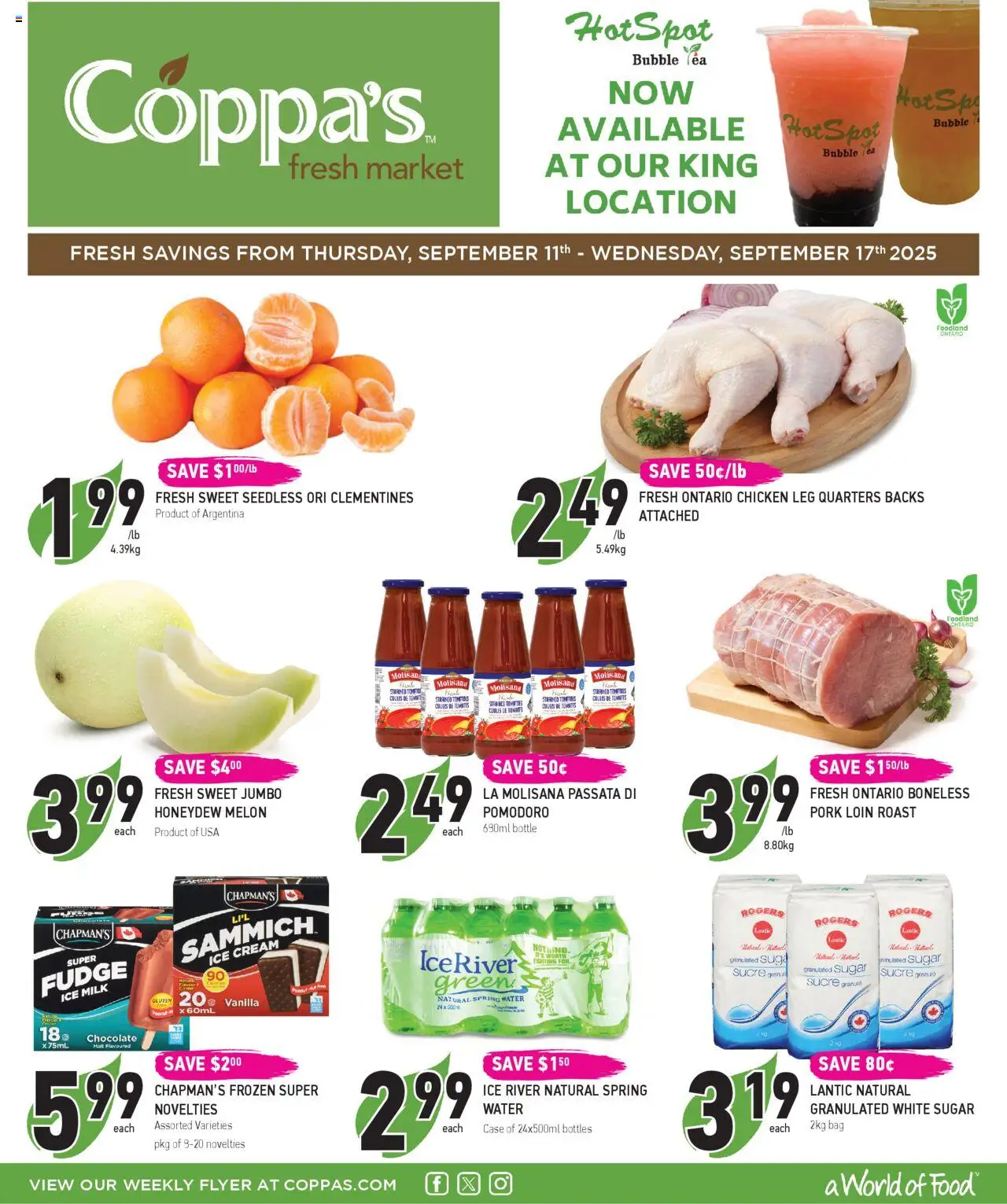 Coppas Fresh Market flyer valid from Sep 11, 2025 - page number 1