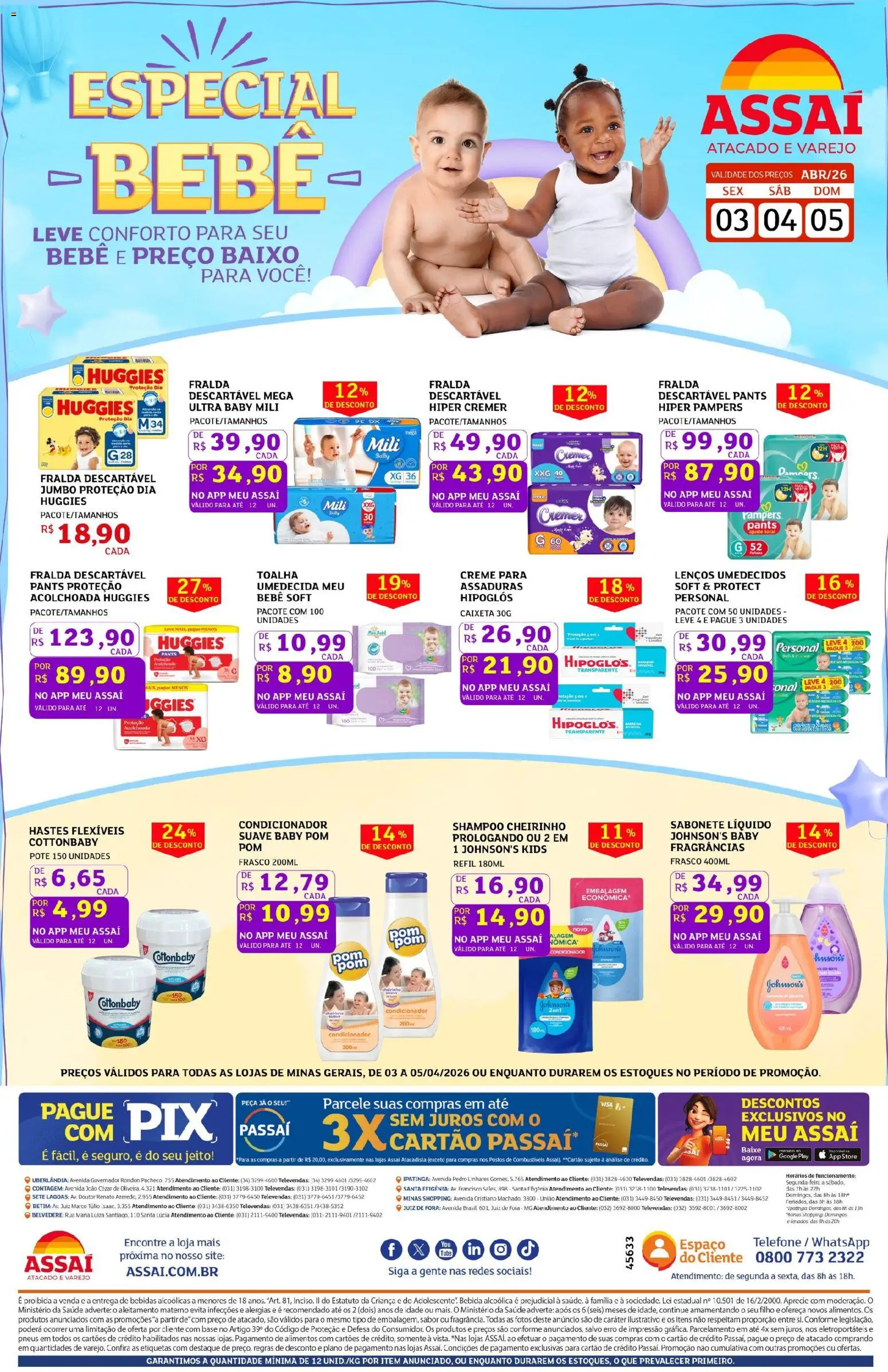 Pré-Visualização do folheto "Assaí Atacadista ofertas - MG" da loja Assaí Atacadista válido a partir de 03/04/2026