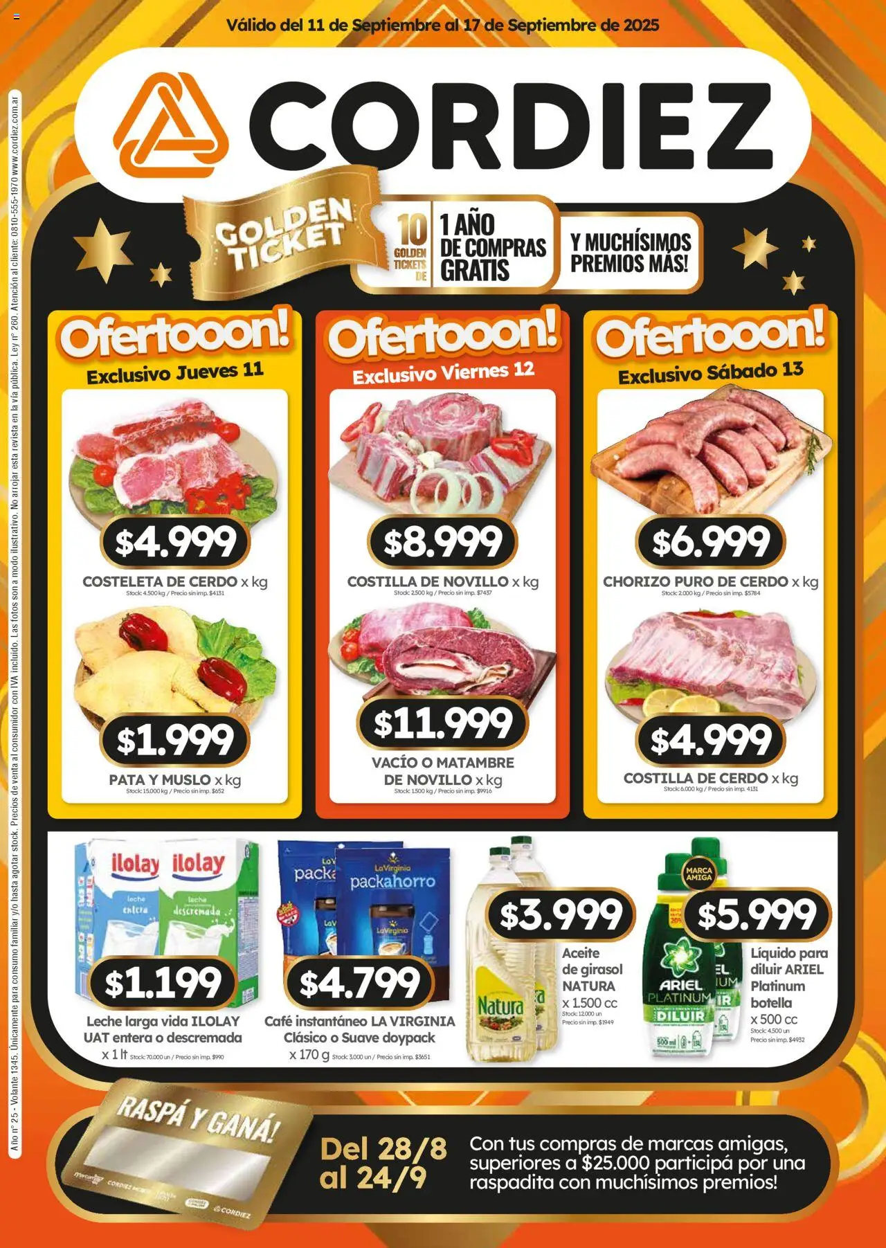 Cordiez Ofertas del 11/09/2025 >> Catálogo
