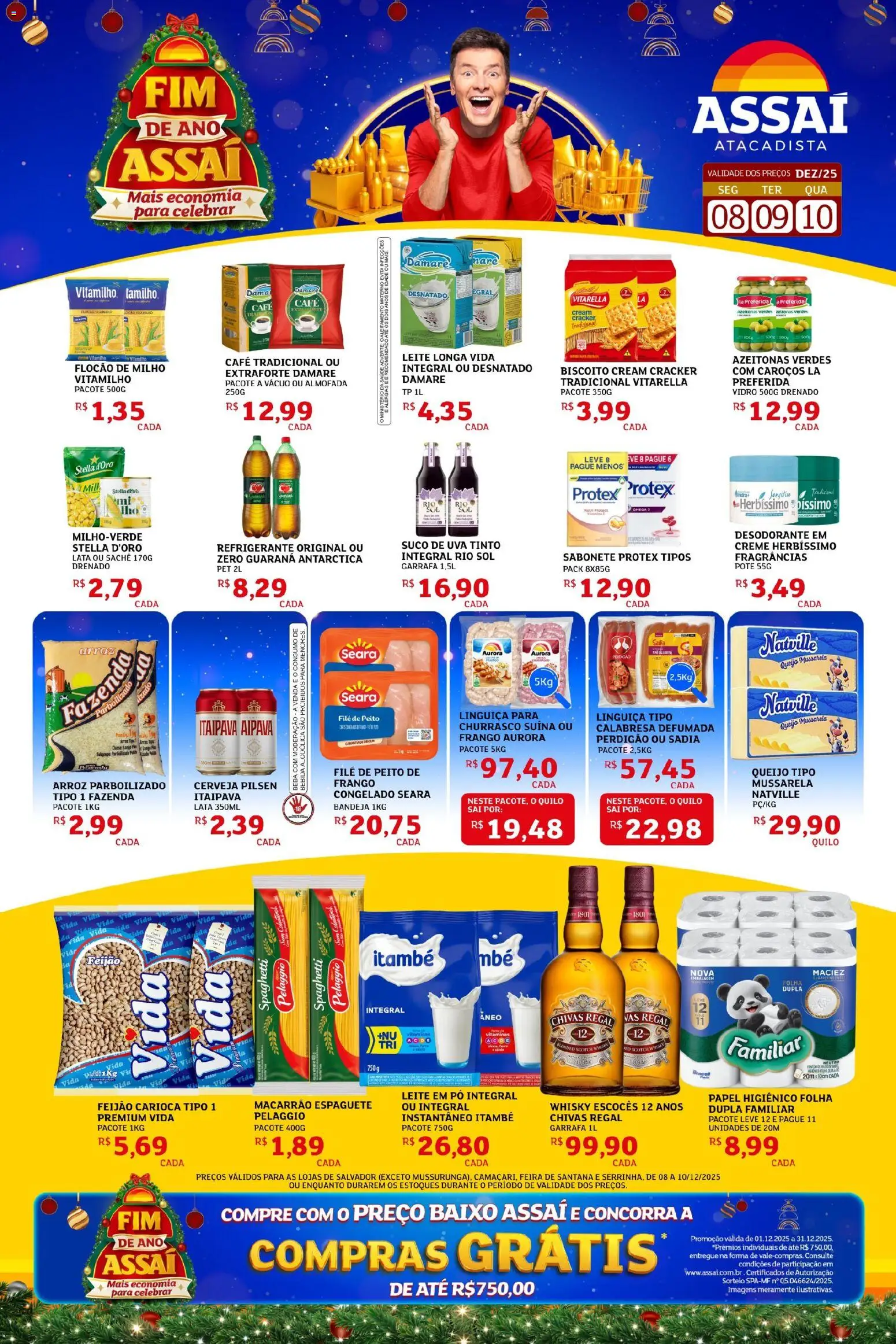 Pré-Visualização do folheto "Encarte - BA" da loja Assaí Atacadista válido a partir de 08/12/2025