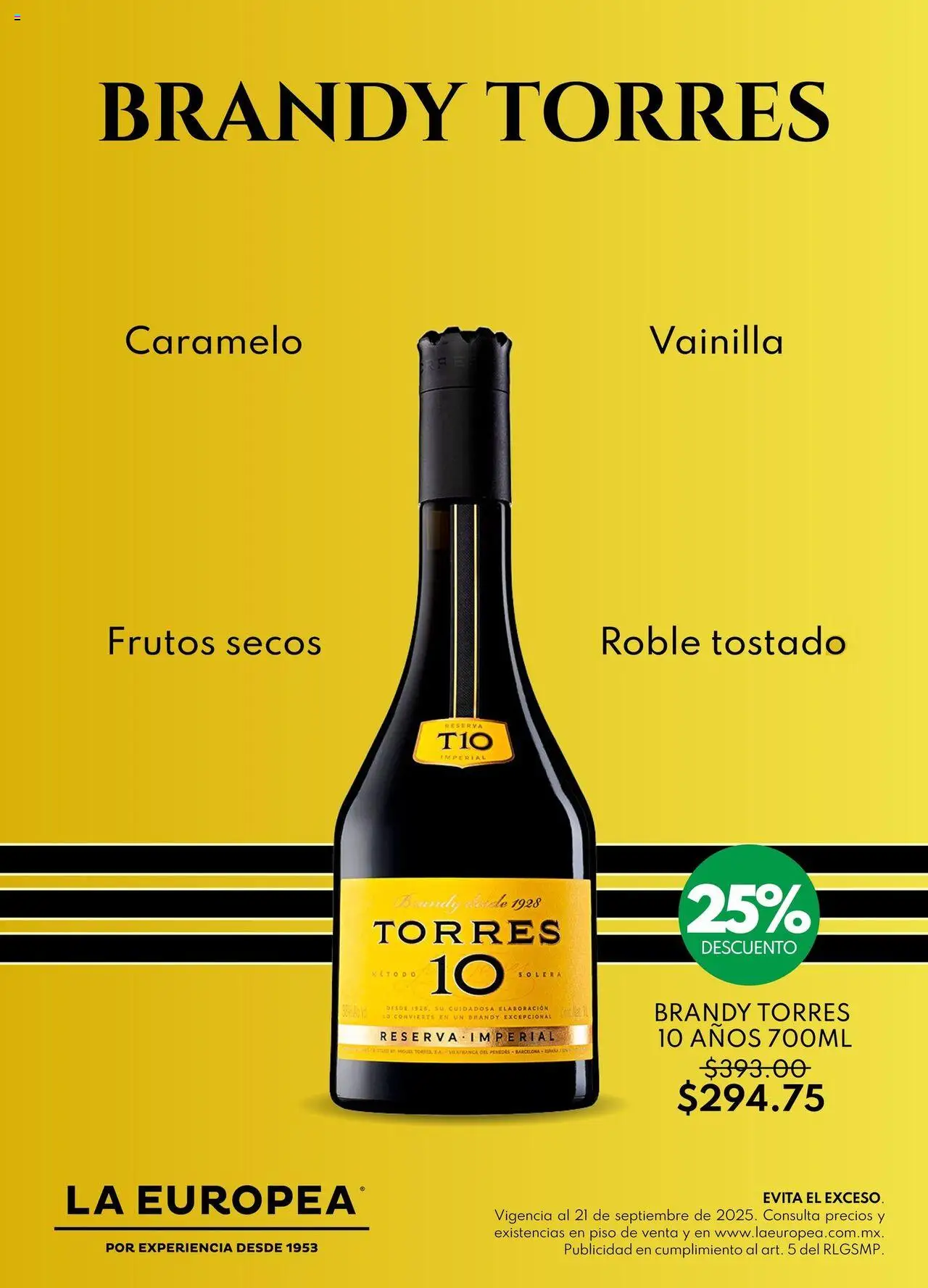 Catálogo Brandy Torres La Europea y sus promociones válidas desde el 08/09/2025 - Número de página 1