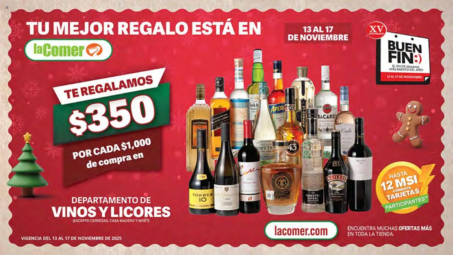 Vista previa las ofertas de la tienda La Comer - Buen Fin desde el 13/11/2025 - Té, Baileys, Moët