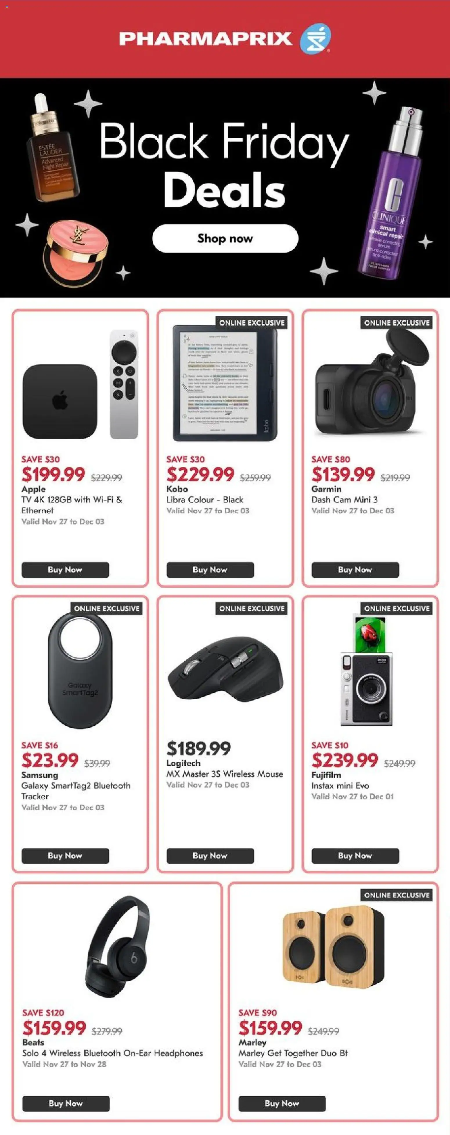 Preview of leaflet Black Friday Flyer from shop Pharmaprix is valid from Nov 27, 2025