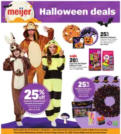 Ad Preview of Meijer Halloween deals from 10/29/2025
