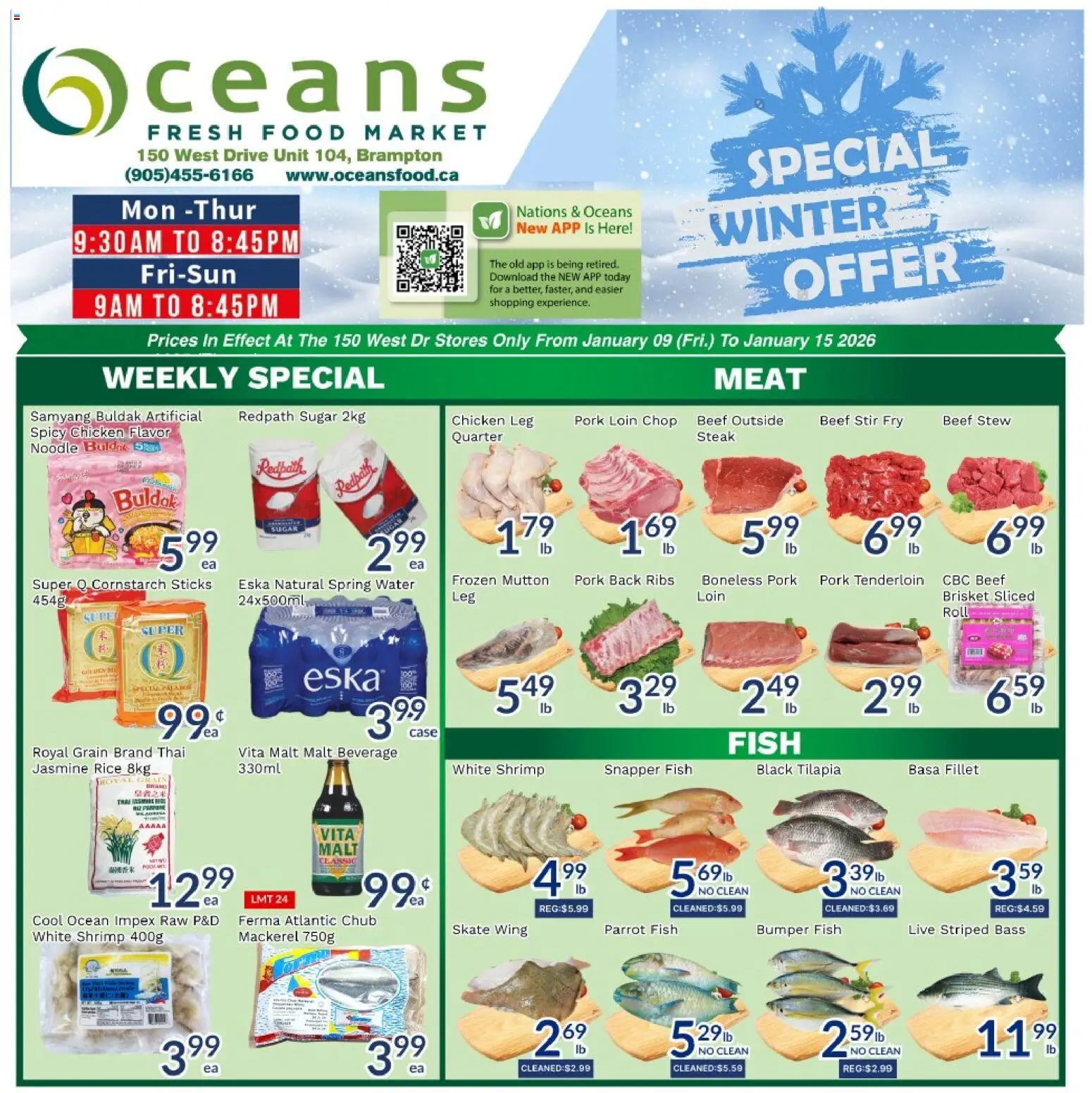 Preview of leaflet Weekly flyer / circulaire from shop Oceans is valid from Jan 09, 2026