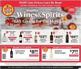 Ad Preview of ShopRite Wine & Spirits from 12/03/2025