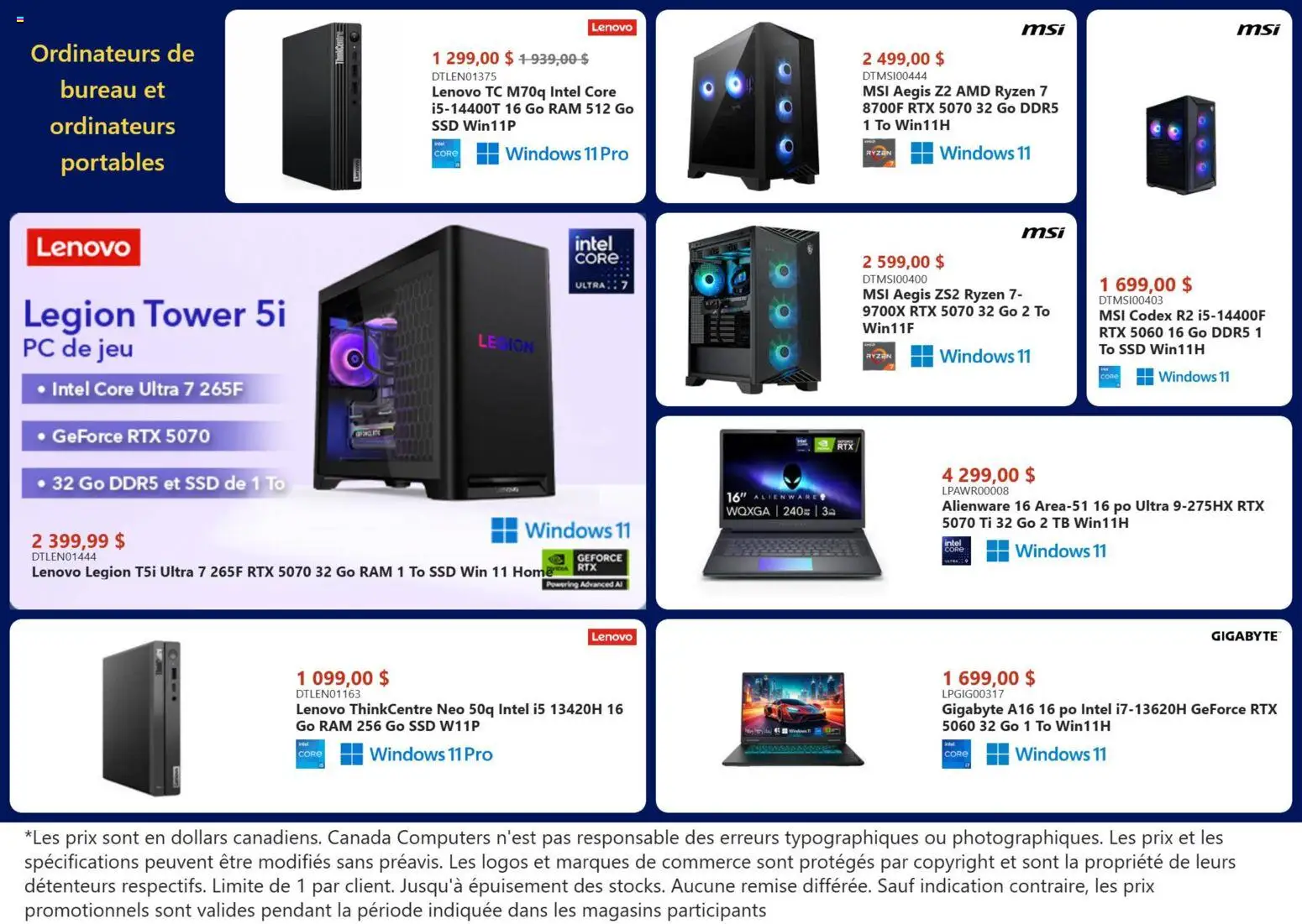 Preview of leaflet Canada Computers circulaire from shop Canada Computers is valid from Apr 03, 2026