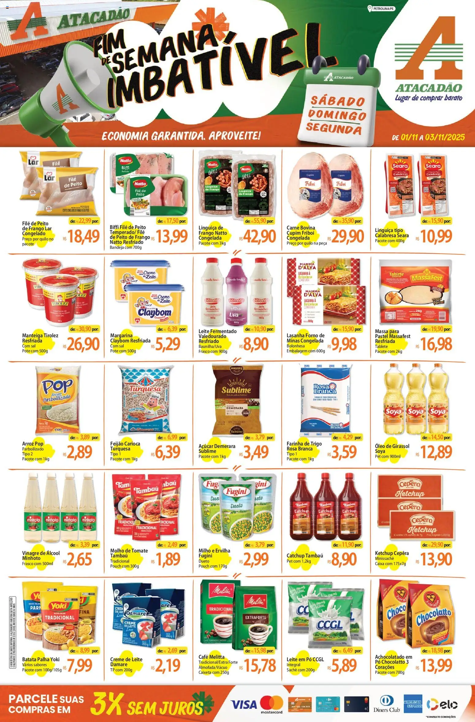 Pré-Visualização do folheto "Ofertas - PE" da loja Atacadão válido a partir de 01/11/2025