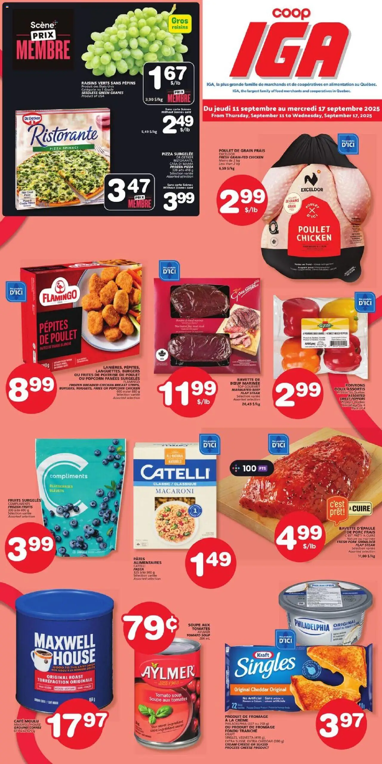 IGA flyer valid from Sep 11, 2025 - page number 1