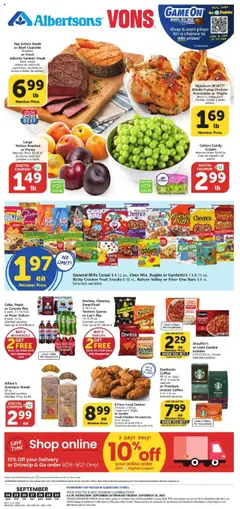 Ad Preview of Vons Weekly Ad from 09/24/2025