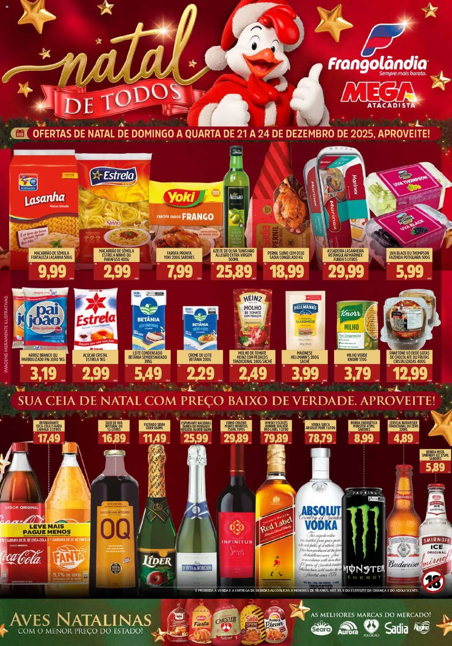 Pré-Visualização do folheto "Ofertas de Natal" da loja Frangolândia válido a partir de 21/12/2025