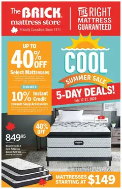 Preview of leaflet Brick Mattress Store from shop The Brick is valid from Jul 17, 2025