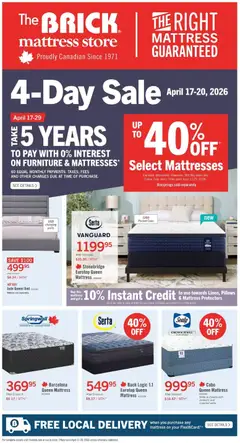 Preview of leaflet The Brick - Brick Mattress Store from shop The Brick is valid from Apr 17, 2026