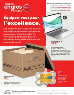 Un aperçu du dépliant Entreprises du magasin Staples est valide à partir 8 août 2025