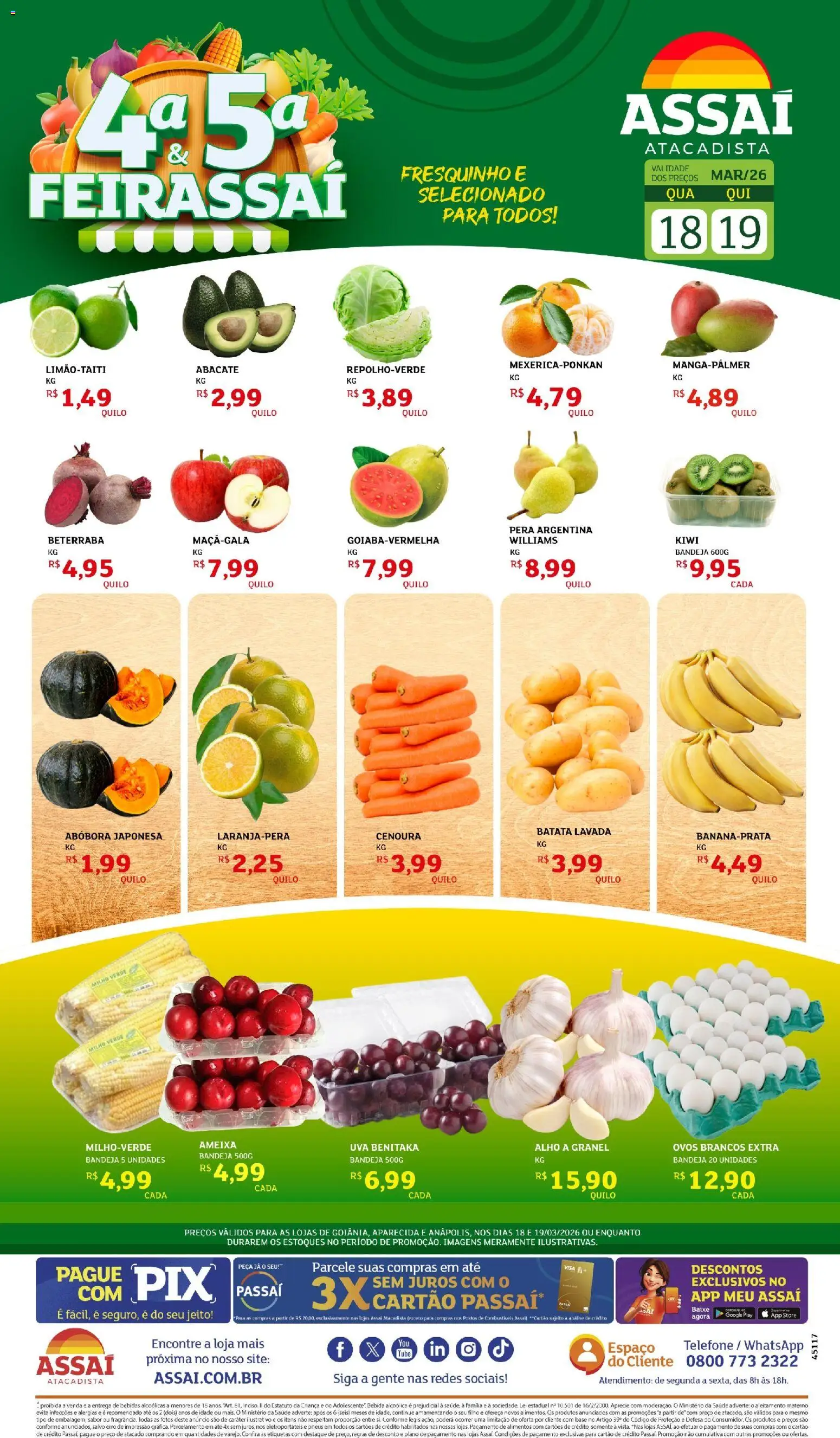Pré-Visualização do folheto "Assaí Atacadista ofertas - GO" da loja Assaí Atacadista válido a partir de 19/03/2026