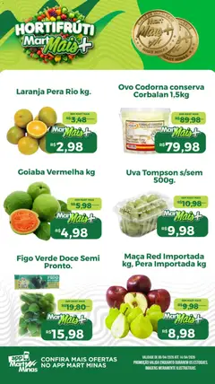 Pré-Visualização do folheto "Mart Minas ofertas Hortifruti" da loja Mart Minas válido a partir de 08/04/2026
