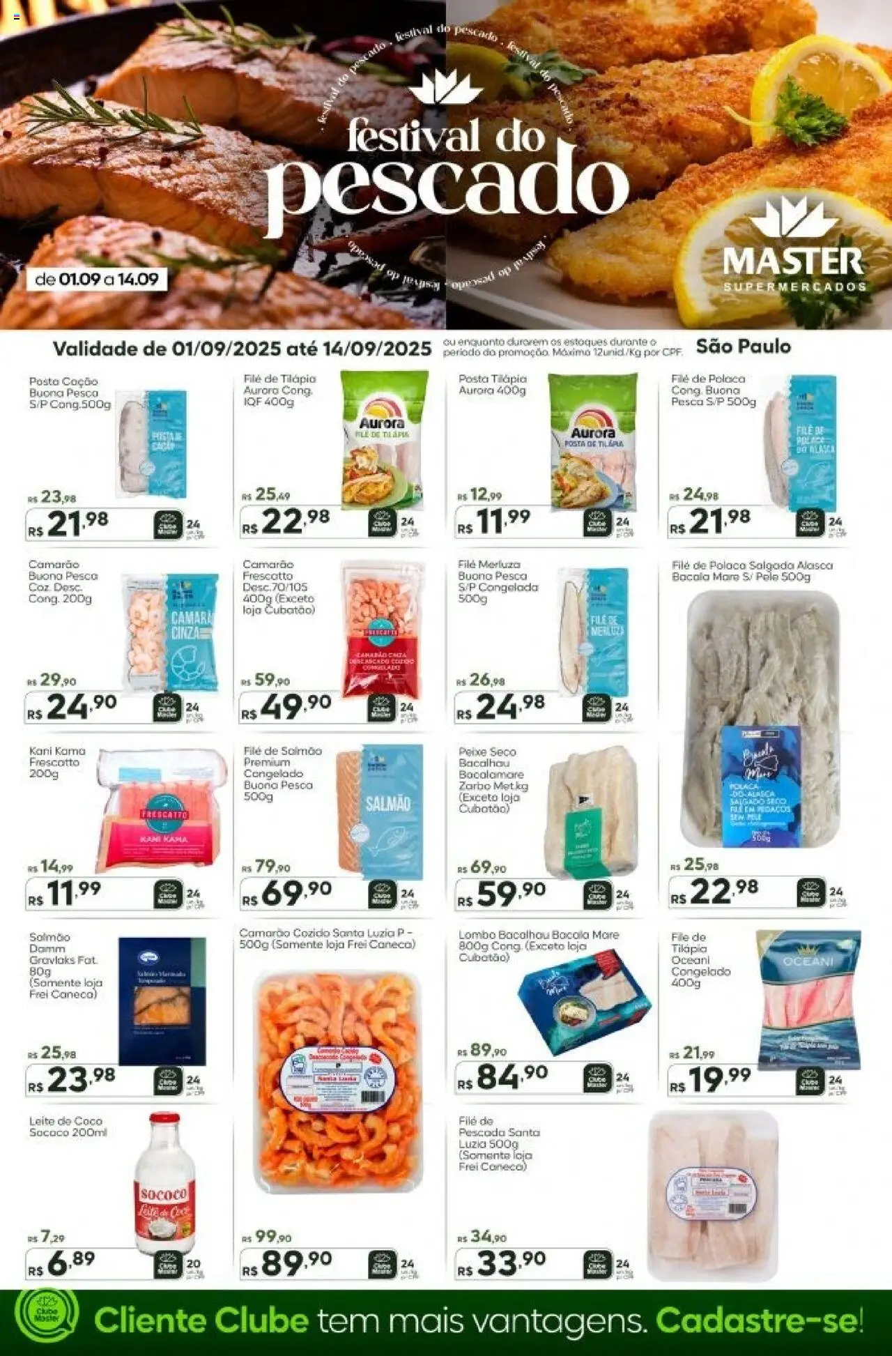 Master folheto "Ofertas Especiais" válido a partir de 01/09/2025 - número de página 1