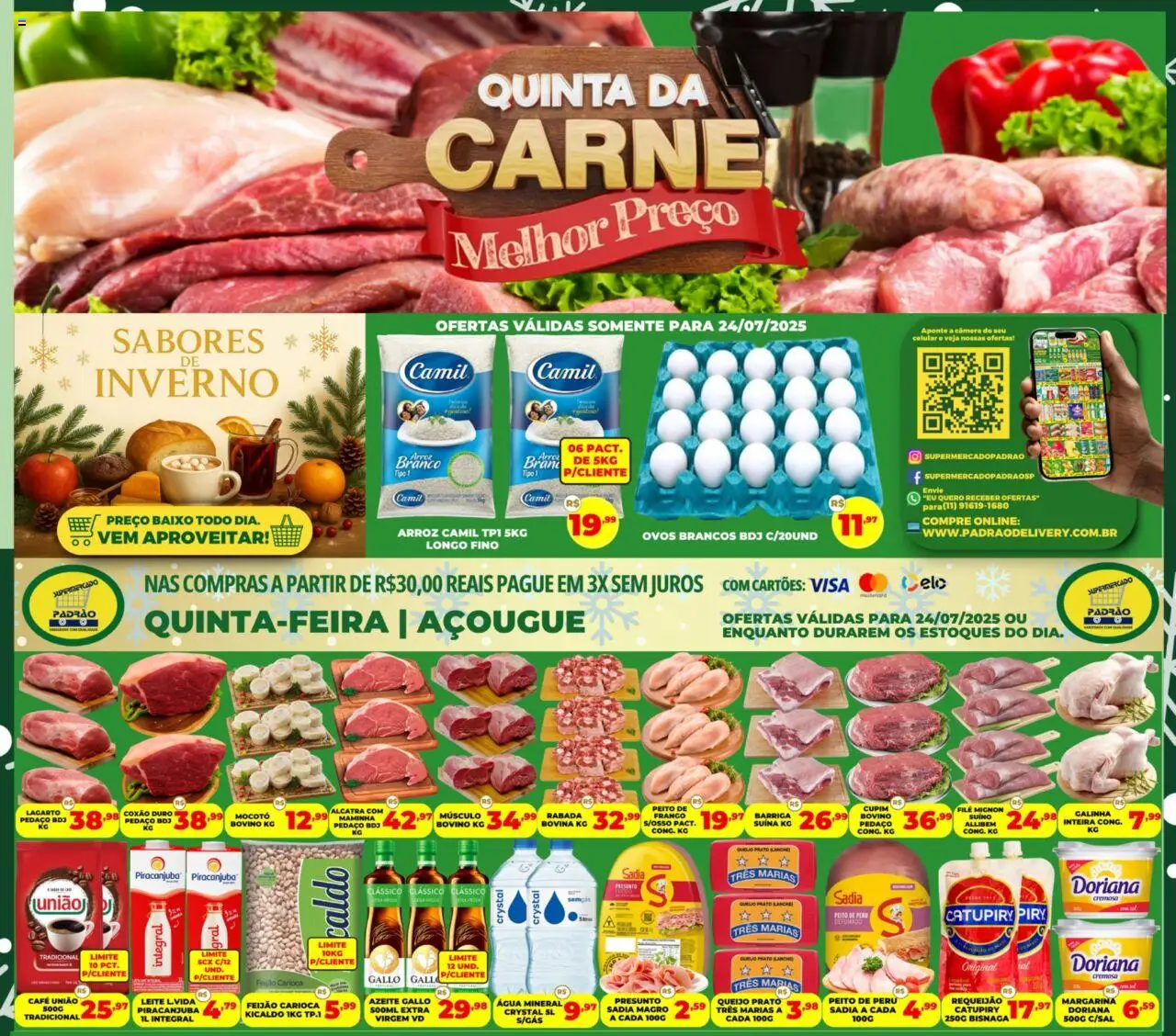 Supermercado Padrão folheto "Ofertas Carne" válido a partir de 24/07/2025 - número de página 1