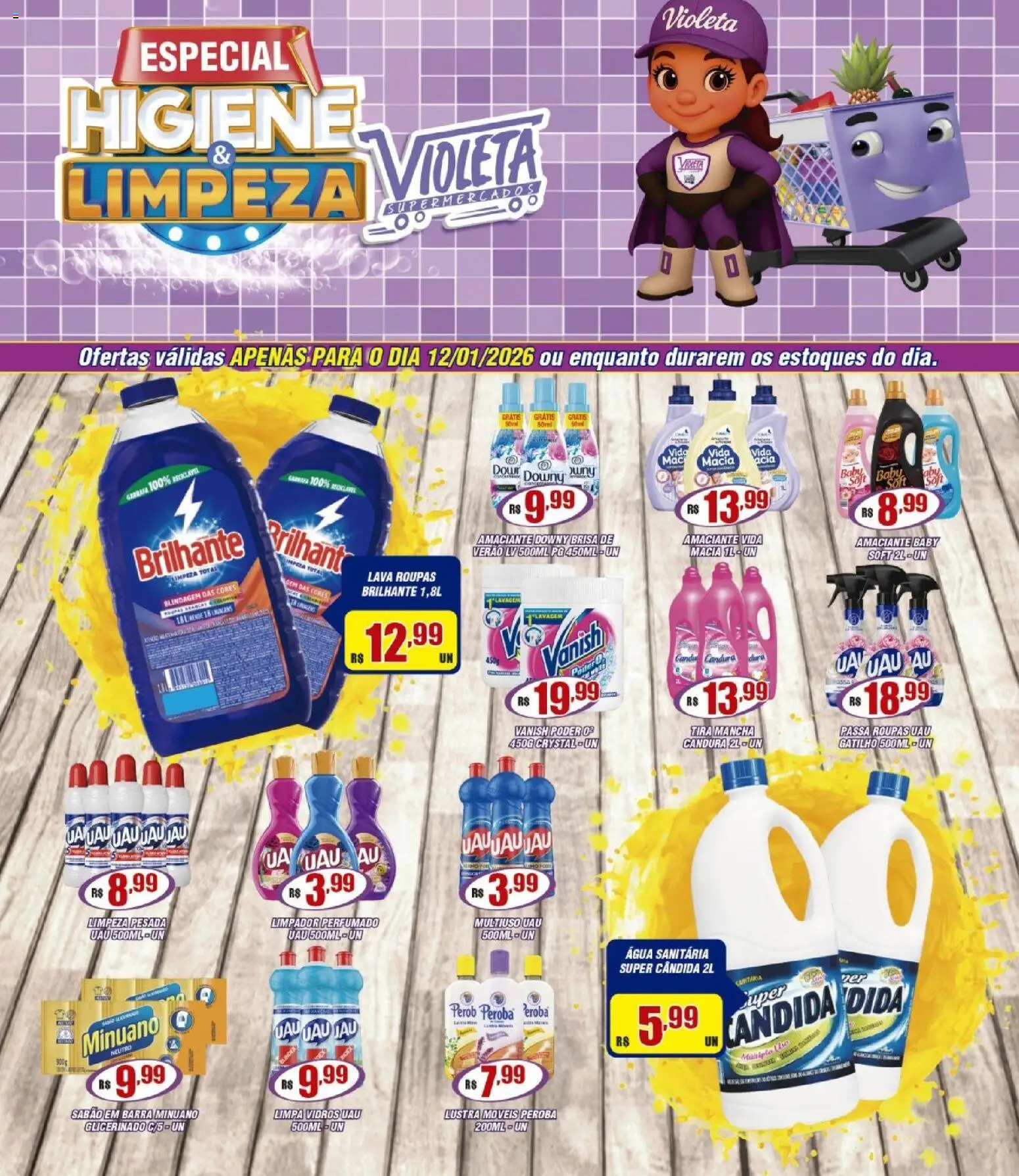 Pré-Visualização do folheto "Ofertas da semana" da loja Violeta Supermercados válido a partir de 12/01/2026