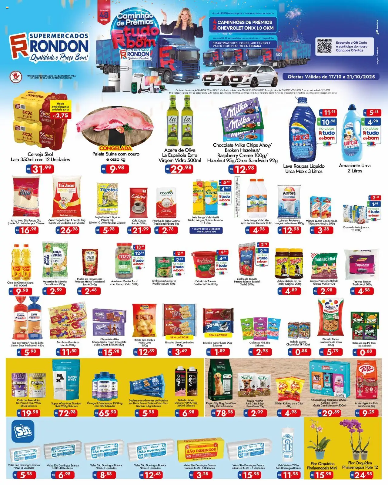 Supermercados Rondon folheto "Ofertas do semana" válido a partir de 17/10/2025 - número de página 1 - Café, Óleo, Bebida, Ração, Azeite de oliva, Amaciante, Azeitonas, Rosquinha