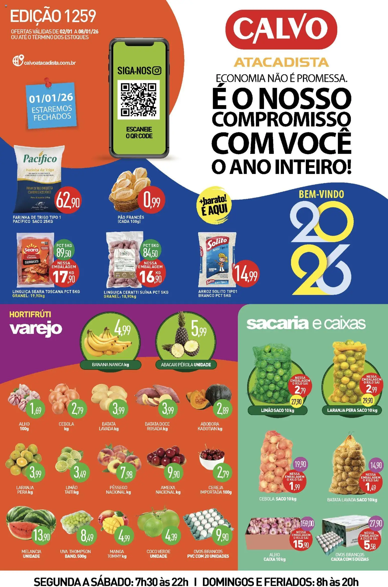 Pré-Visualização do folheto "Ofertas da semana" da loja Calvo Atacadista válido a partir de 02/01/2026
