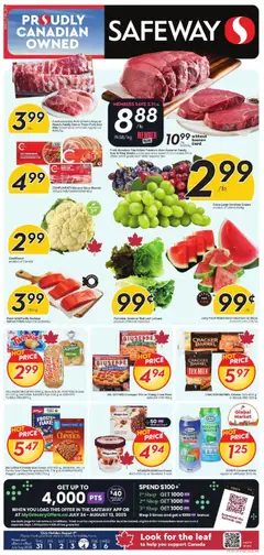 Un aperçu du dépliant Weekly flyer / circulaire du magasin Safeway est valide à partir 31 juill. 2025