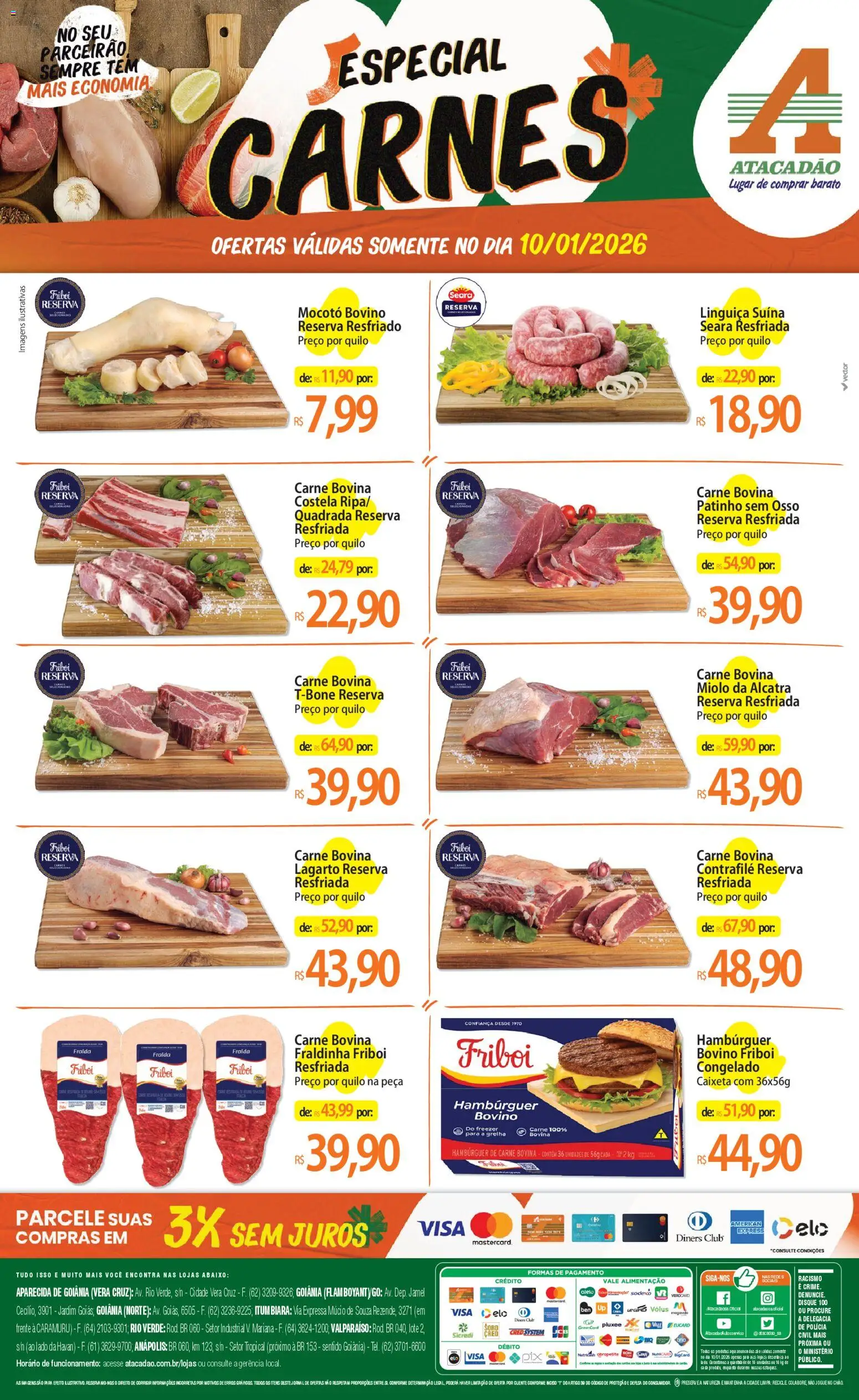 Pré-Visualização do folheto "Ofertas - GO" da loja Atacadão válido a partir de 10/01/2026