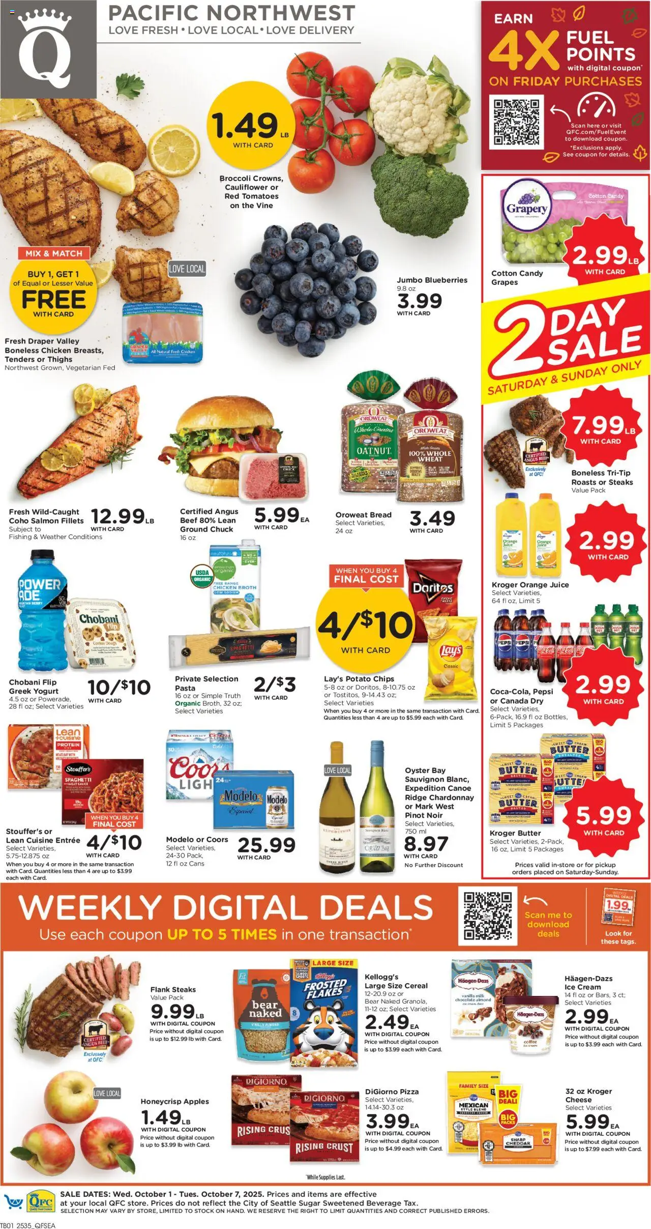 QFC Weekly Ad from 10/01/2025 - Flyer - Page number 1