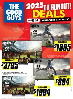 Preview of catalogue The Good Guys TV Runout Deals from shop The Good Guys valid 05/03/2026