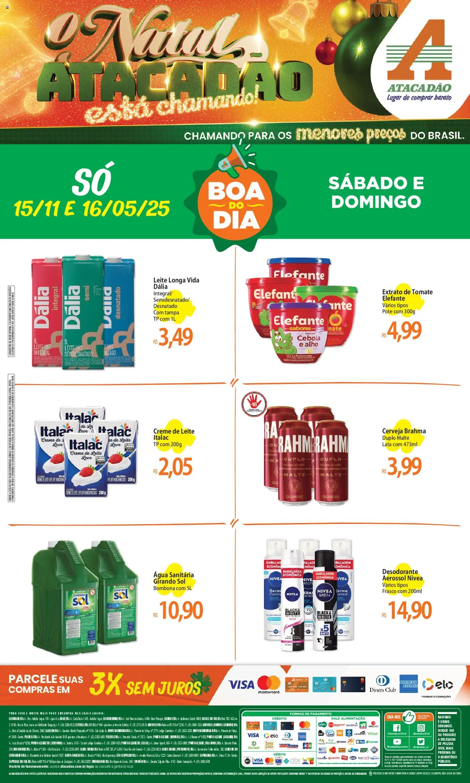 Pré-Visualização do folheto "Ofertas - RS" da loja Atacadão válido a partir de 15/11/2025
