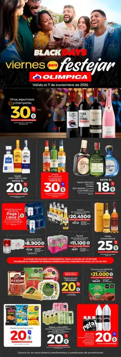  Vista previa del prospecto Viernes para festejar del almacen Olímpica válida del 07/11/2025 al 22/11/2025