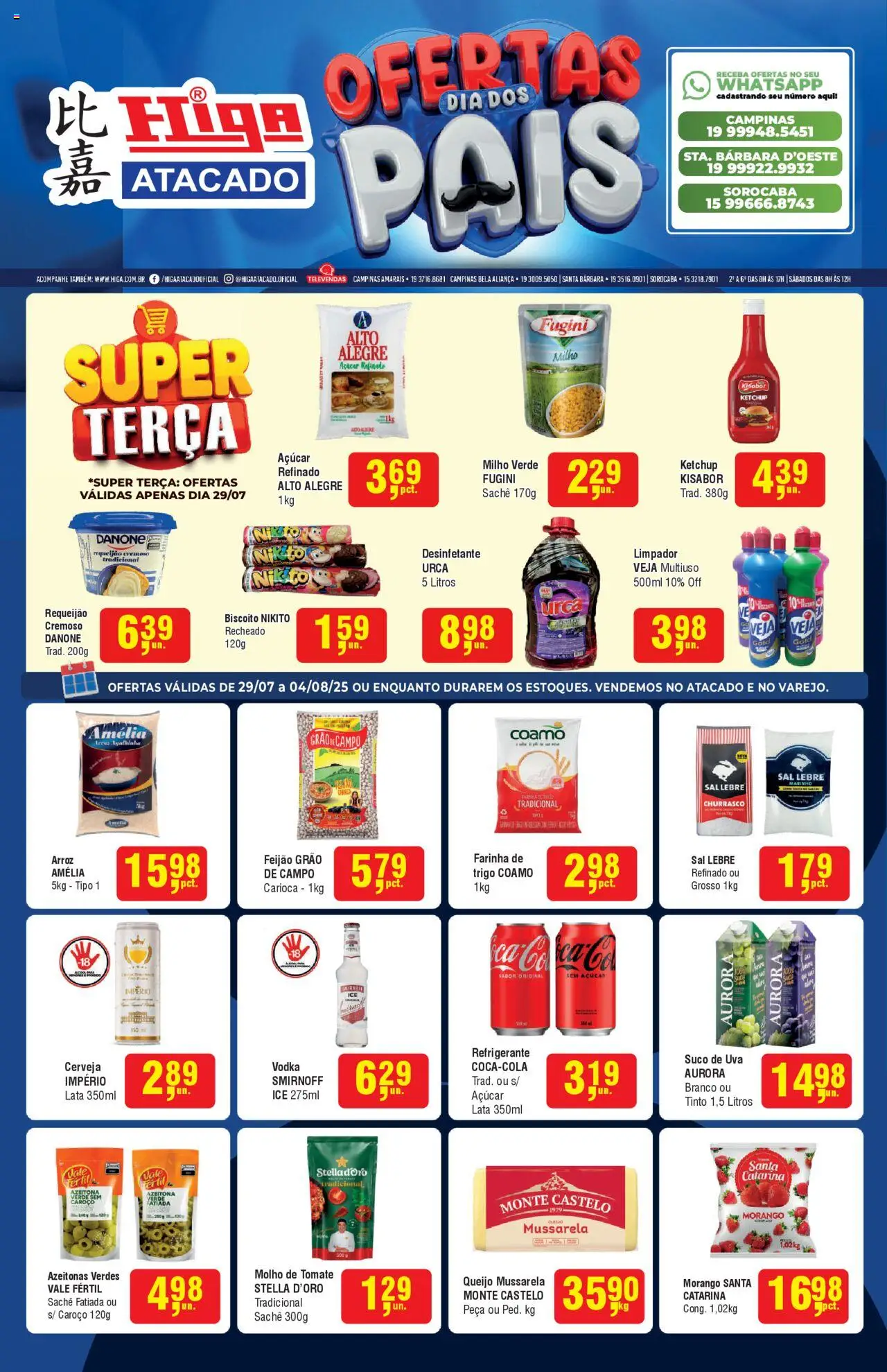 Higa Atacado folheto "Ofertas da semana" válido a partir de 29/07/2025 - número de página 1