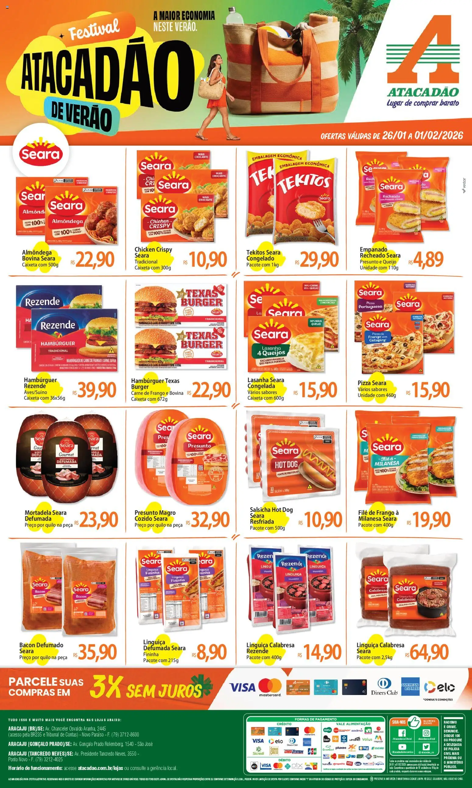 Pré-Visualização do folheto "Ofertas - SE" da loja Atacadão válido a partir de 26/01/2026