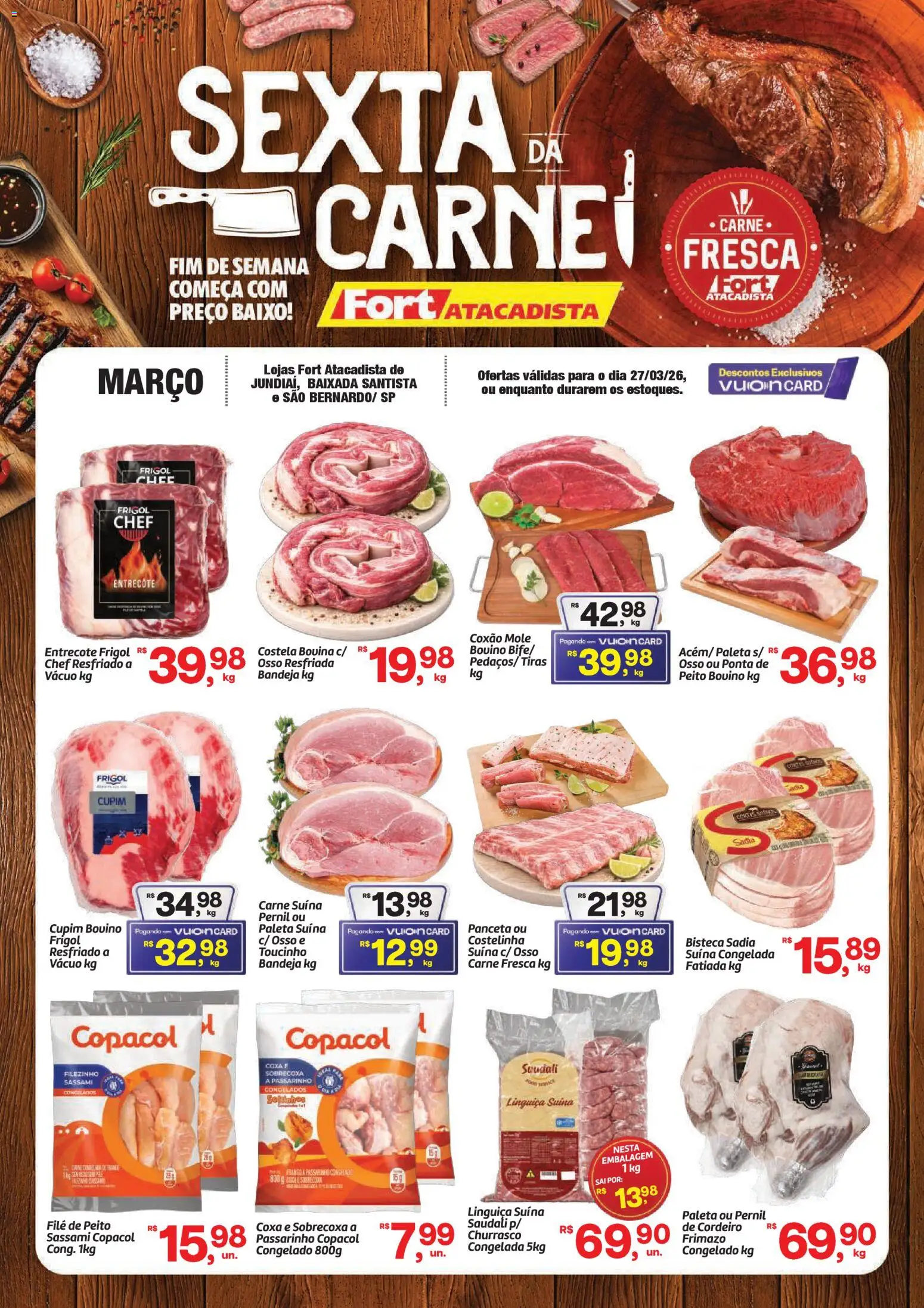 Pré-Visualização do folheto "Fort Atacadista ofertas Sexta da Carne" da loja Fort Atacadista válido a partir de 27/03/2026