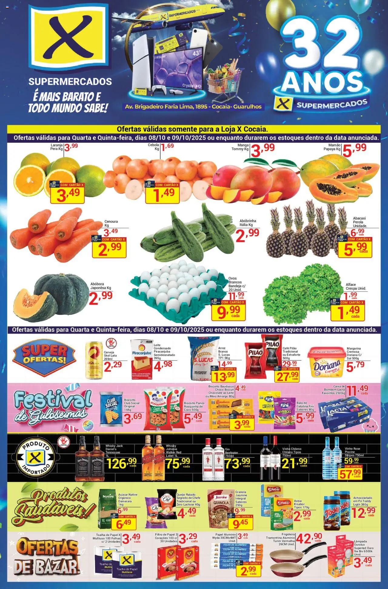X Supermercados folheto "Ofertas - Cocaia" válido a partir de 08/10/2025 - número de página 1