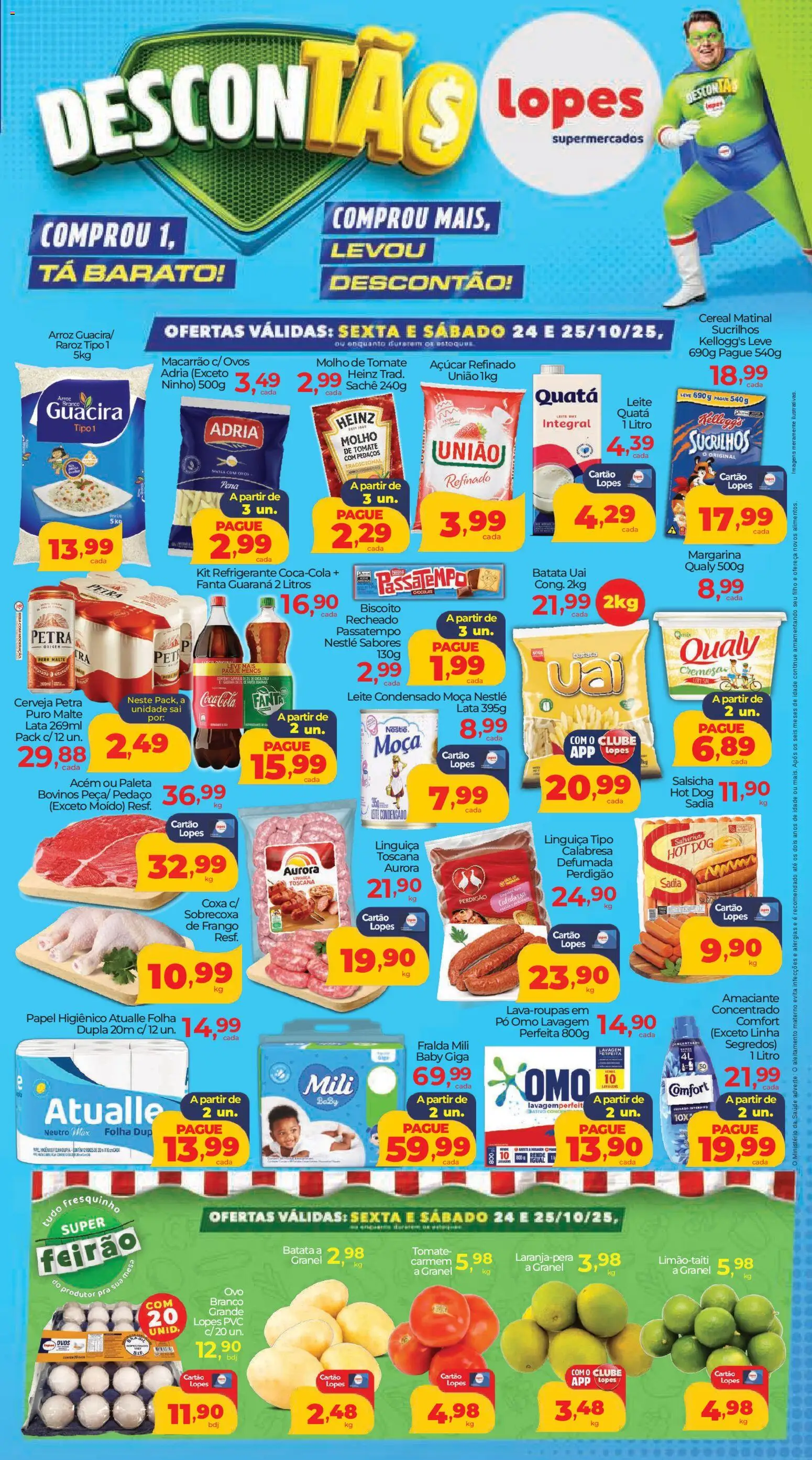 Lopes Supermercados folheto "Ofertas da semana" válido a partir de 24/10/2025 - número de página 1