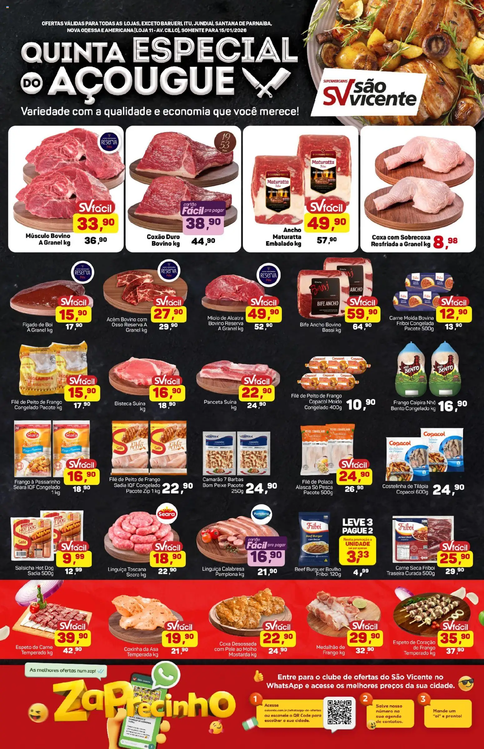 Pré-Visualização do folheto "Ofertas da semana" da loja Supermercados São Vicente válido a partir de 15/01/2026