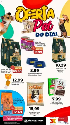 Pré-Visualização do folheto "Ofertas Pet" da loja São Judas Tadeu válido a partir de 02/10/2025