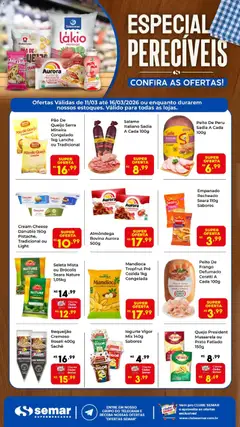 Pré-Visualização do folheto "Semar Supermercado ofertas Especial Perecíveis" da loja Semar Supermercado válido a partir de 11/03/2026