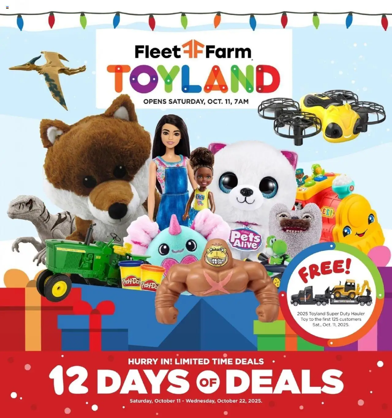 Mills Fleet Farm Toyland Catalog from 10/01/2025 - Flyer - Page number 1