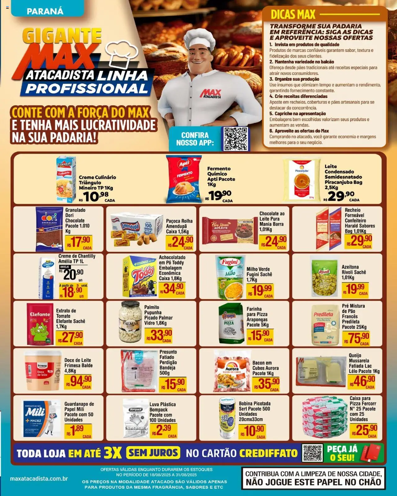 Max Atacadista folheto "Ofertas Linha Profissional" válido a partir de 18/08/2025 - número de página 1